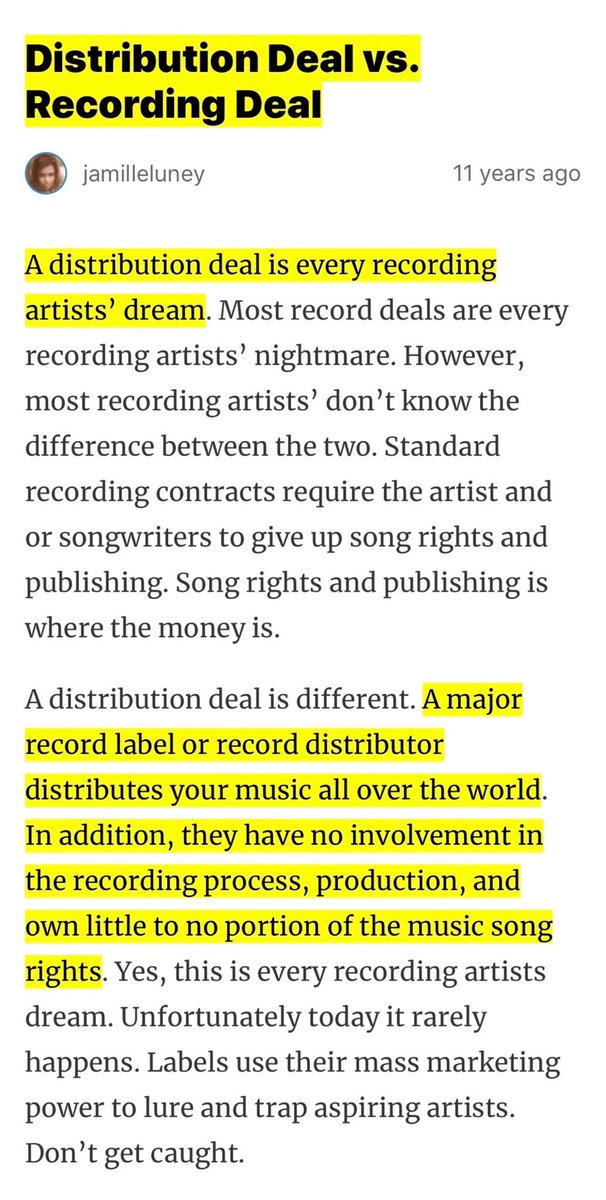 Distribution Deal vs Record Deal